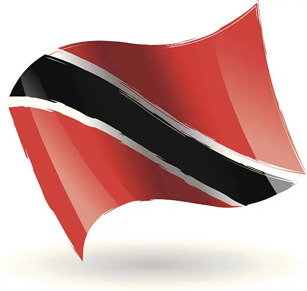 Vector illustration of Trinidad and Tobago Flag Waving