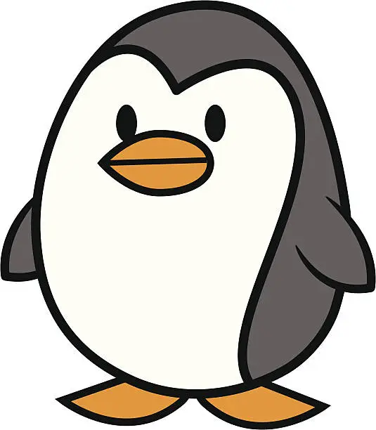 Vector illustration of Kawaii Penguin