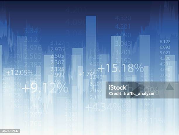 Stock Market Chart Stock Illustration - Download Image Now - NASDAQ, Analyzing, Bank - Financial Building