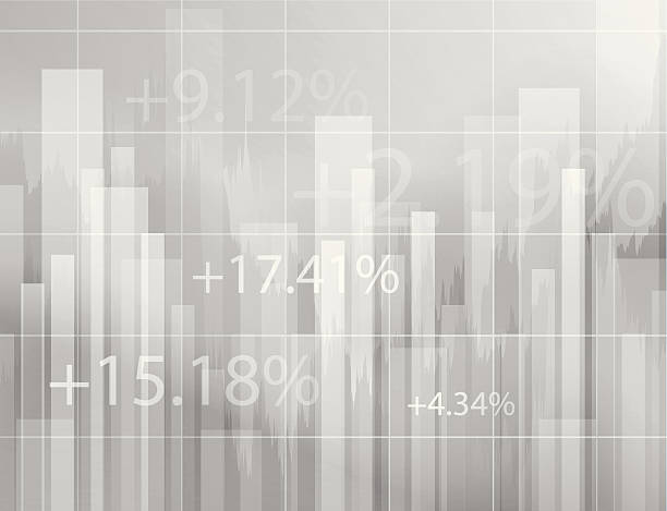 börse chart - nasdaq exchange rate moving up striped stock-grafiken, -clipart, -cartoons und -symbole