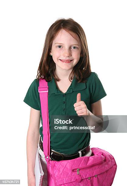 Ready For School Stock Photo - Download Image Now - Arms Crossed, Bag, Brown Hair