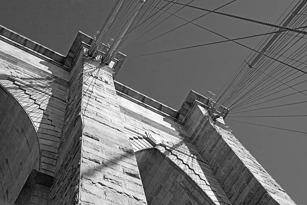 istock Monochromatic view of Brooklyn Bridge 457451683