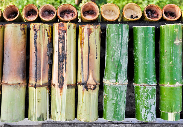 istock close up Glutinous rice roasted in bamboo joints,Thailand 457484789