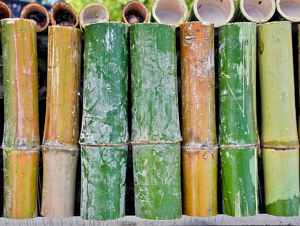 istock colorful glutinous rice roasted in bamboo joints,Thailand 457484791