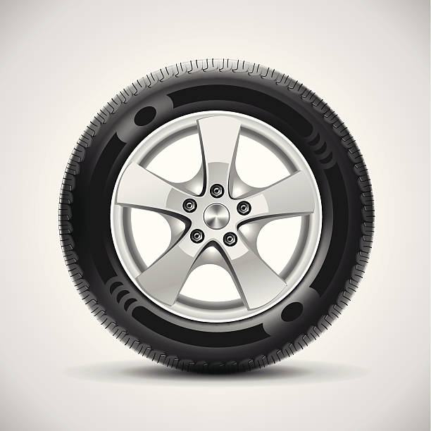 ilustraciones, imágenes clip art, dibujos animados e iconos de stock de rueda de coche, vector - tire rim