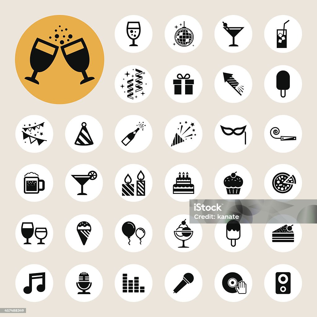 Party and Celebration icon set. Party and Celebration icon set. Illustration eps10 Icon Symbol stock vector