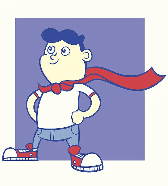 Vector illustration of Super Kid