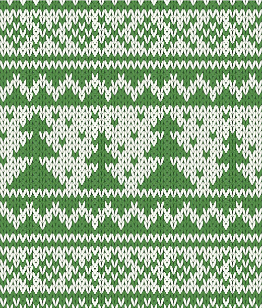 Knitted seamless pattern vector art illustration