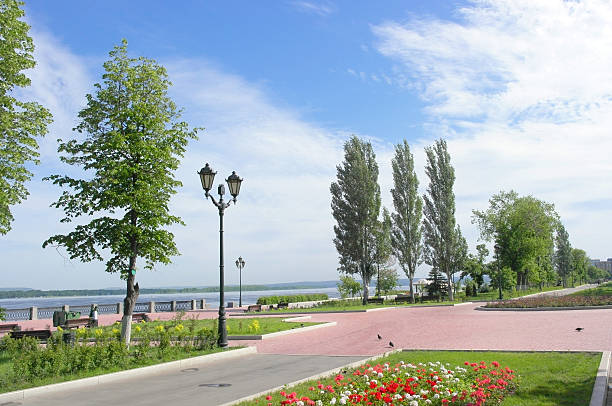 istock View on quay of river Volga 457491805