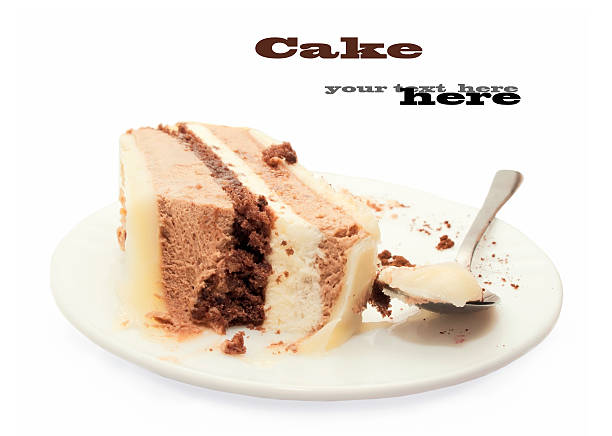 istock slice of chocolat mousse cake on white plate 457514153