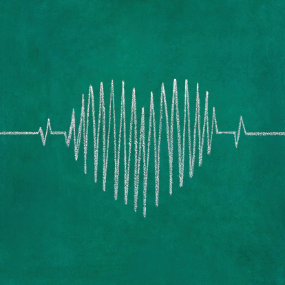 Heartbeat graph on the blackboard