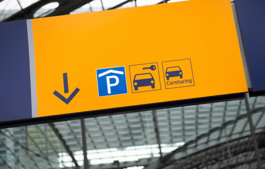 Parking sign at the airport