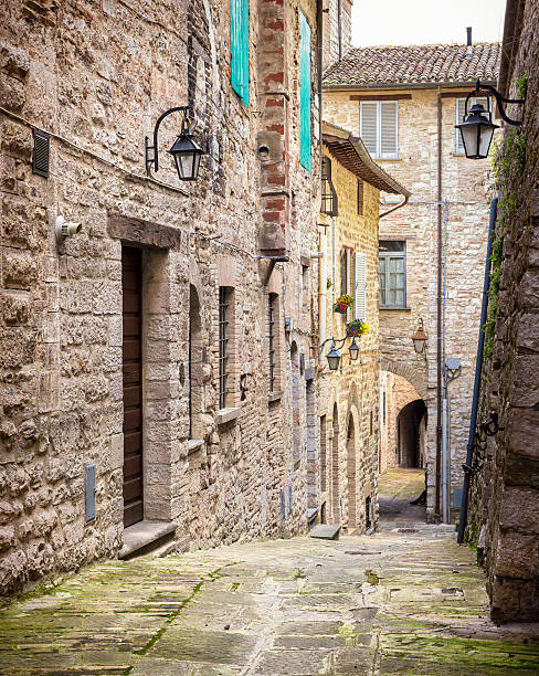istock Rustic alley in Gubbio, Umbria Italy 457520983