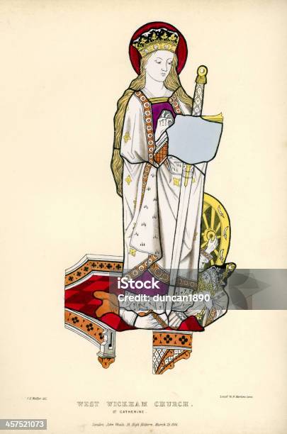 알리푸달루 알렉산드리아의 카타리나에 대한 스톡 벡터 아트 및 기타 이미지 - 알렉산드리아의 카타리나, 교회, 복고풍