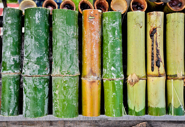 istock close up glutinous rice roasted in bamboo joints,Thai food 457525649
