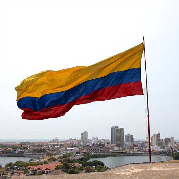 istock Colombian Flag over Cartagena 457542569