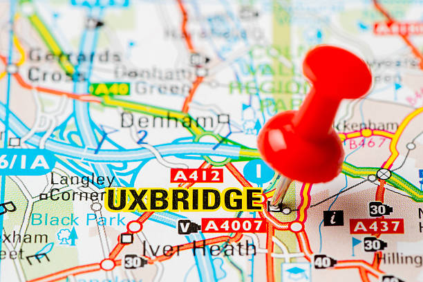 istock United Kingdom capital cities on map series: Uxbridge 457664427
