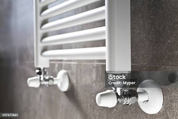 Bathroom Heater Closeup Stock Photo - Download Image Now - Bathroom, Design, Domestic Bathroom