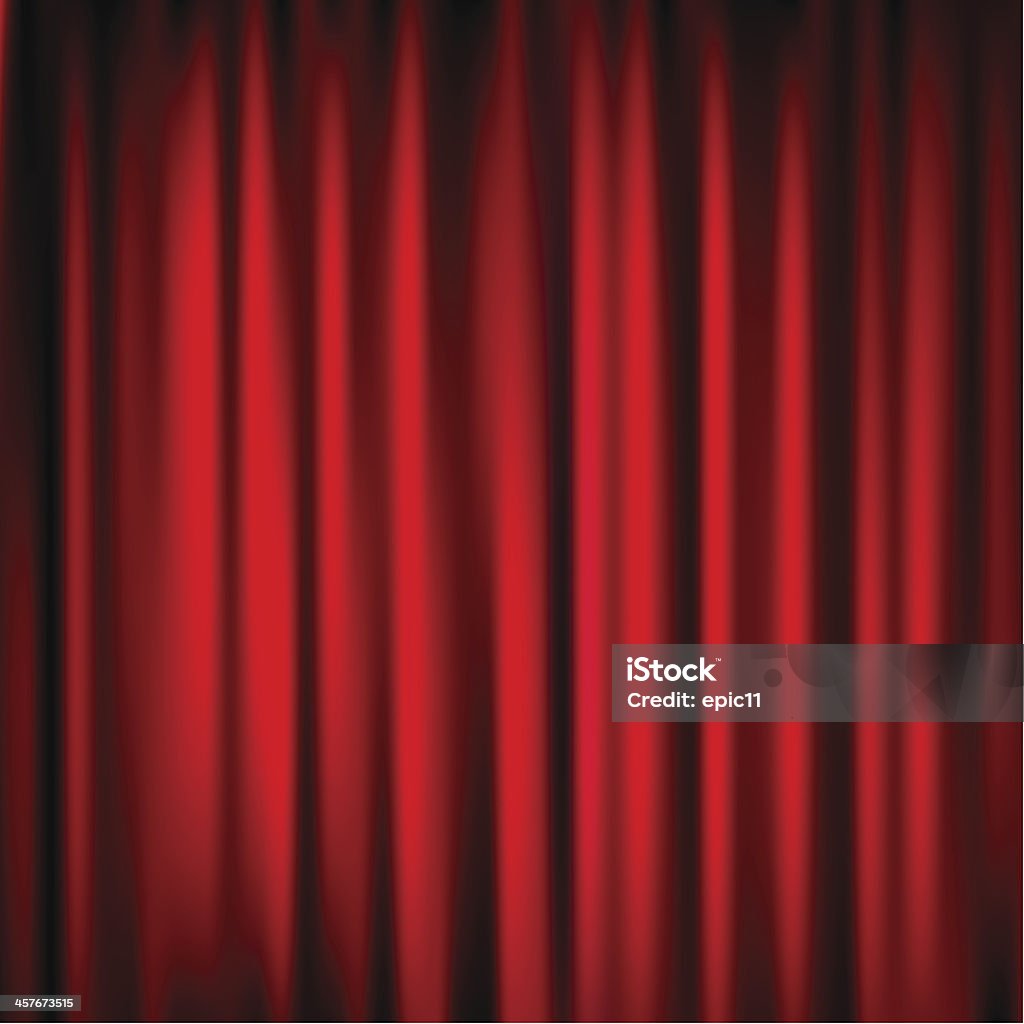 Red curtain Closed Red Theater Curtain, Silk Background, Vector Illustration Audience stock vector