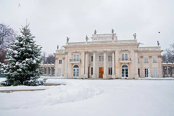 Photo of Lazienki Park in winter