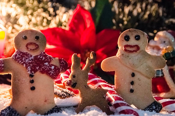 istock Two Christmas cookies and a cookie raindeer. 457678245