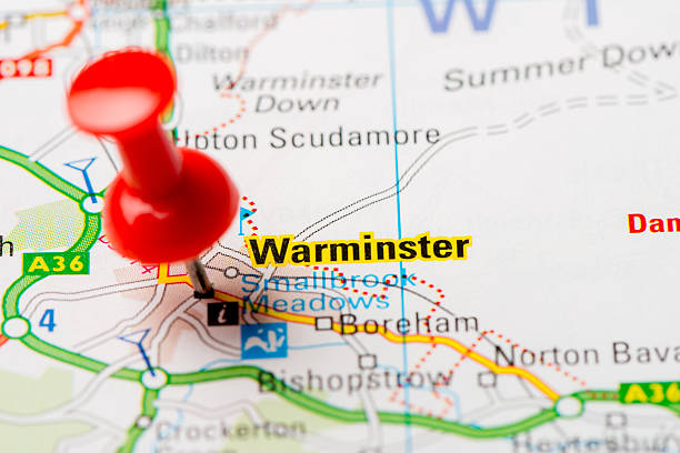 istock United Kingdom capital cities on map series: Warminster 457679401