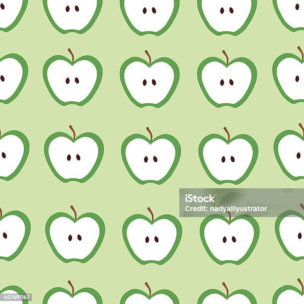 Seamless Apple Background Vector Pattern Stock Illustration - Download Image Now - Apple - Fruit, Art, Art And Craft