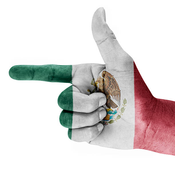 istock Flag Of Mexico On Hand 457703857