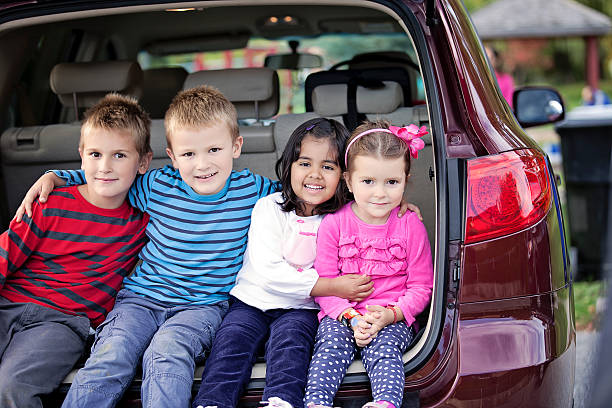 istock Children  in a car trunk. 457708339