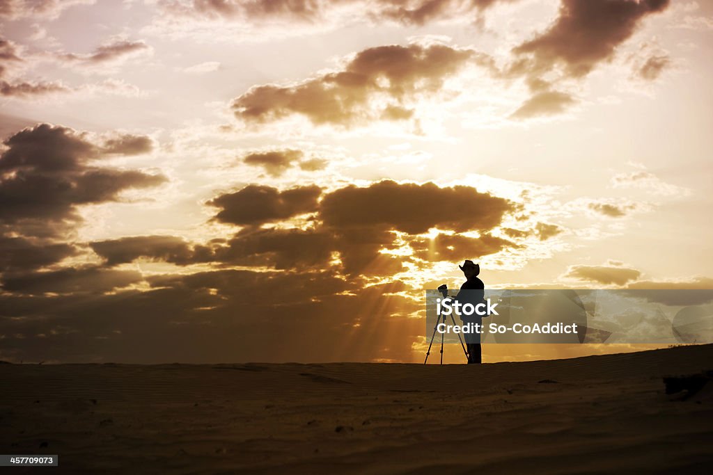 Filmar em Sunrise - Royalty-free Areia Foto de stock