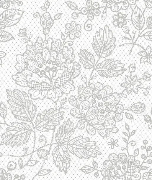 Vector illustration of Lace Seamless Pattern.