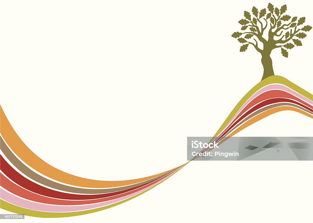 Baum auf der obersten - Lizenzfrei Eiche Vektorgrafik