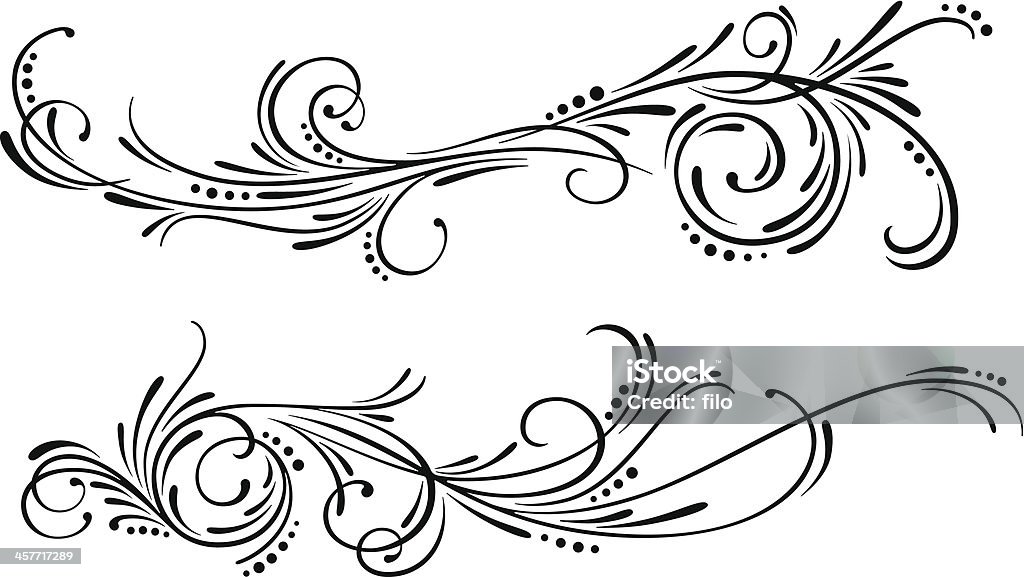 Элементы дизайна Swirl - Векторная графика Декоративное украшение роялти-фри