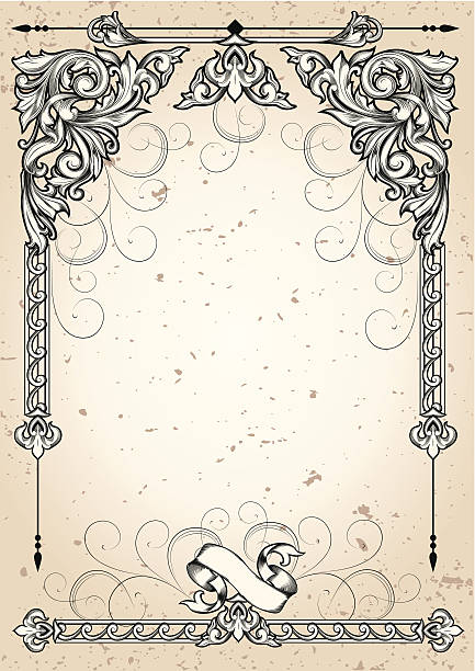 vintage pusty - sepia toned frame paper backgrounds stock illustrations