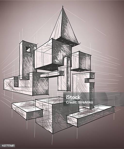 Geometrische Figuren Stock Vektor Art und mehr Bilder von Abstrakt - Abstrakt, Architektur, Balkengerüst