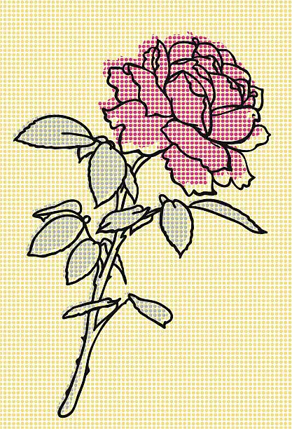 Vector illustration of Vector Rose Halftone