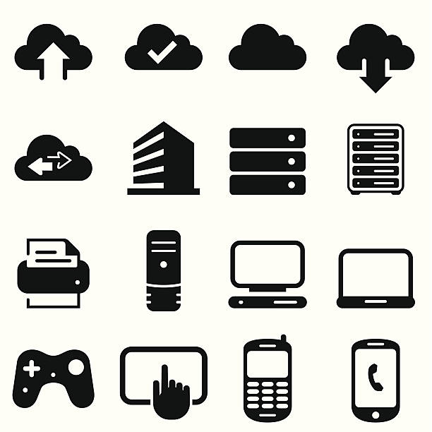 illustrations, cliparts, dessins animés et icônes de cloud série d'icônes-noir - palm up