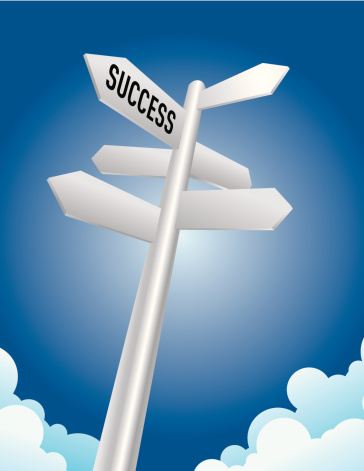 Success Direction Sign Stock Illustration - Download Image Now ...