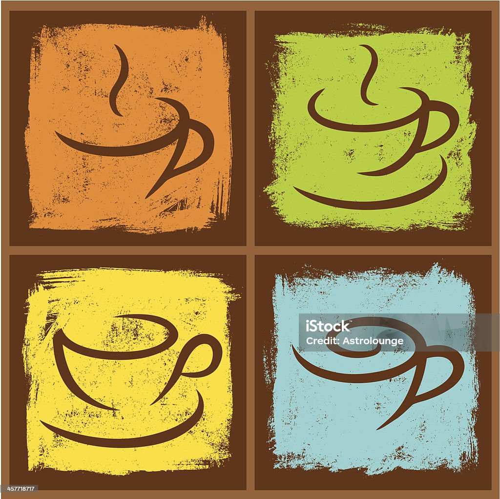 4 つのコーヒーのフレーム - コーヒーのロイヤリティフリーベクトルアート
