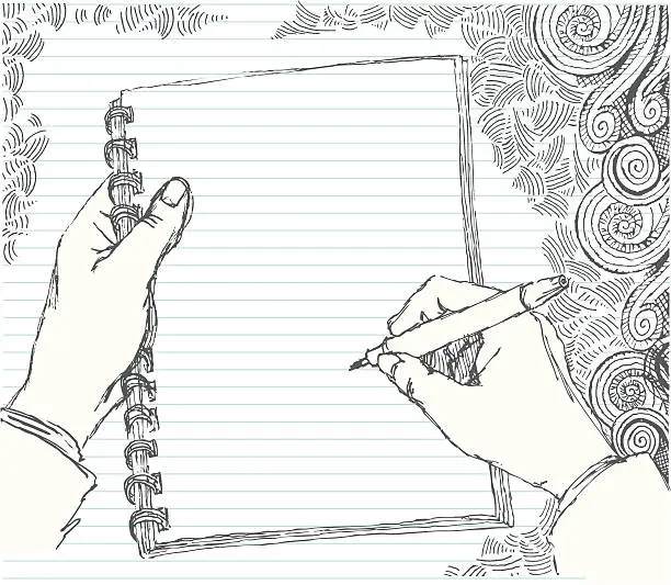 Vector illustration of Sketched hand doodling
