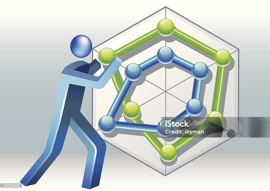 Diagrama hexagonal - arte vectorial de Acabar libre de derechos