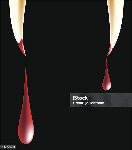 Fangs With Blood Halloween Background Stock Illustration - Download Image Now - Vampire, Blood, Fang