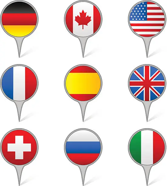 Vector illustration of World flags collection G 1/10