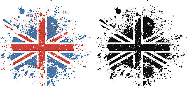 illustrazioni stock, clip art, cartoni animati e icone di tendenza di union jack - british flag dirty british culture flag