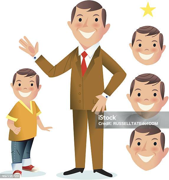 Father And Son Stock Illustration - Download Image Now - Teacher, 1950-1959, Communication