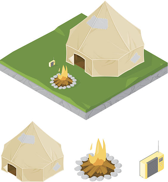 ilustrações, clipart, desenhos animados e ícones de acampamento com lareira - log fire audio