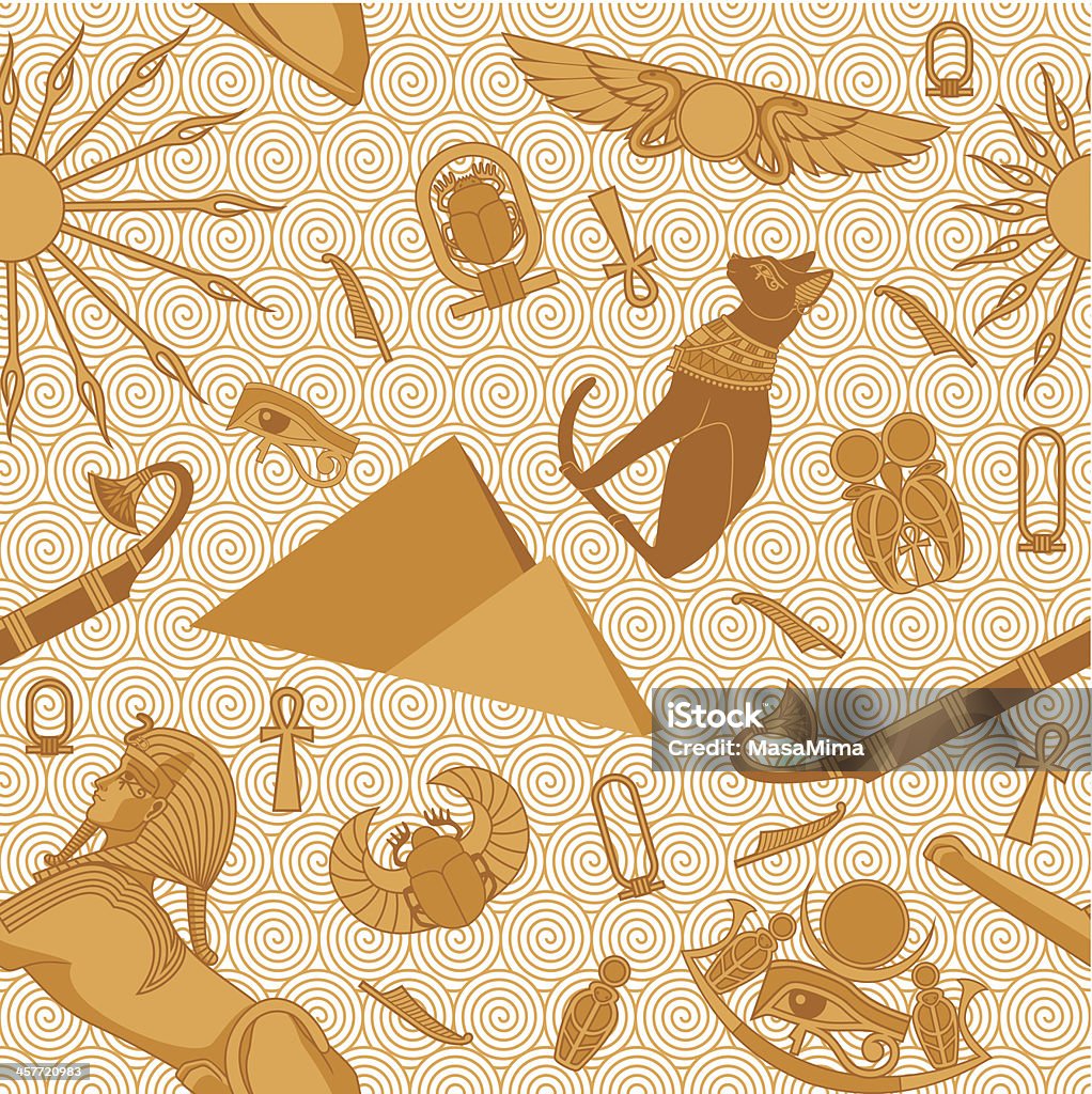 Seamless Pattern di Egitto - arte vettoriale royalty-free di Motivo decorativo