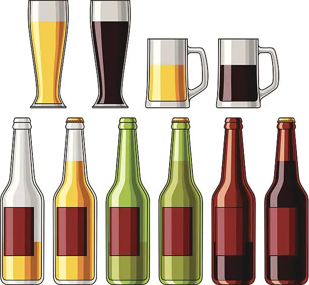 Vector illustration of Beer Set