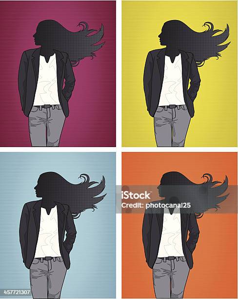 Aktualne Dziewczyna - Stockowe grafiki wektorowe i więcej obrazów 20-24 lata - 20-24 lata, Adolescencja, Clip Art