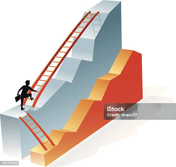 ビジネスグラフと梯子 - 3Dのベクターアート素材や画像を多数ご用意 - 3D, あこがれ, イラストレーション